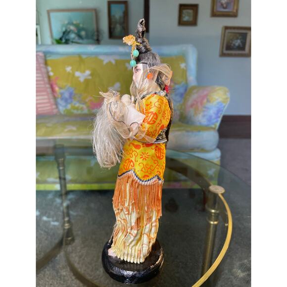 Vintage Silk Japanese Geisha Figurine Kimono Doll - Picture 10 of 15